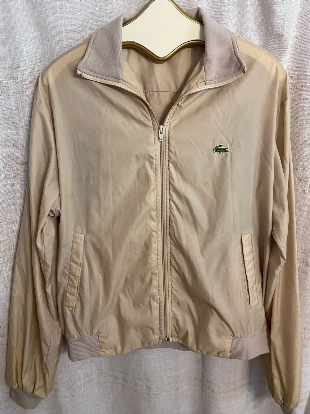 Vintage 1980s Izod Lacoste Nylon Windbreaker Jacket